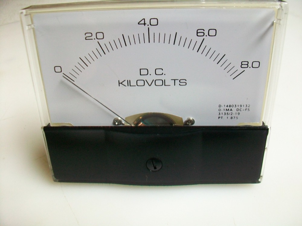 0-8 Kv. Dc.   Panel METER  NEW  4" X 3 1/2"