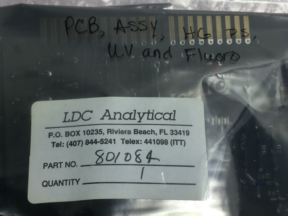 LDC Analytical Part# 801084 PCB Assy HG PS UV and Fluoro