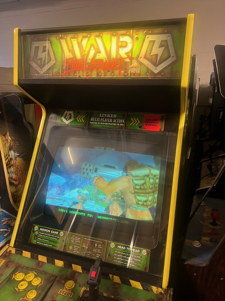WAR FINAL ASSAULT ARCADE MACHINE by ATARI 1999 (Excellent Condition) *RARE*