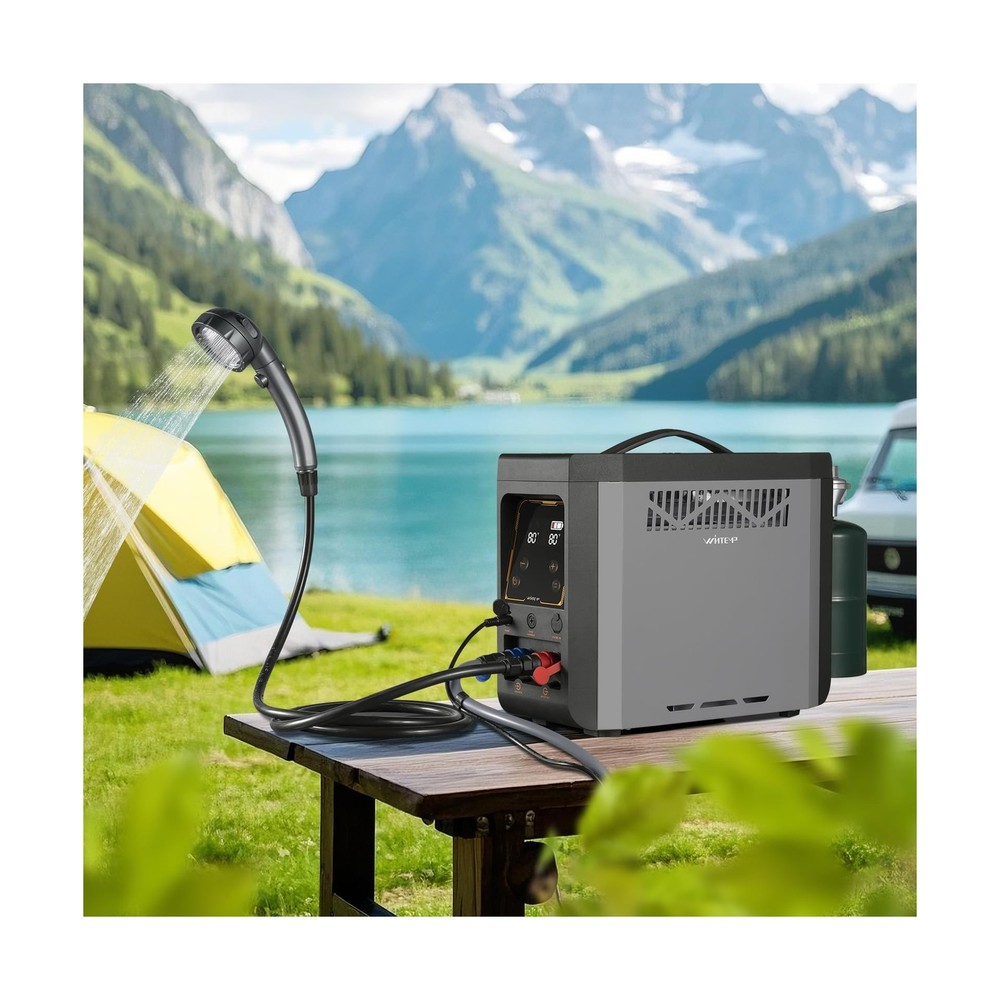 Portable Camping Shower with Constant Temperature Propane Water Heater, Built...
