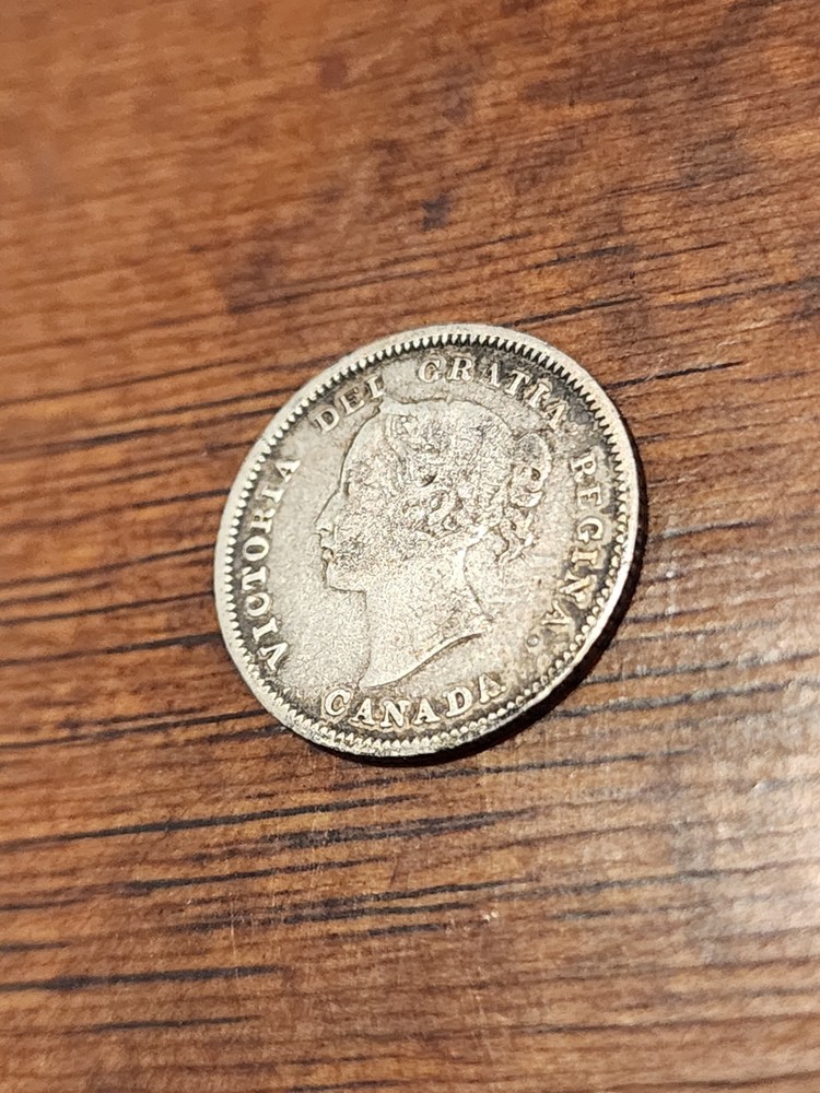 1882H Canada 5 Cents Silver Coin