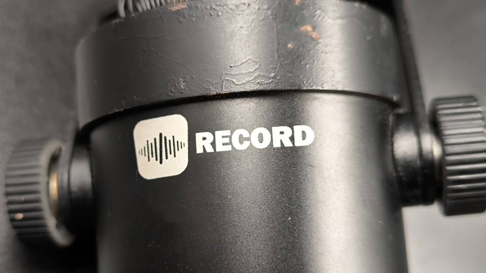 Record MC-82 Microphone Used Working Black