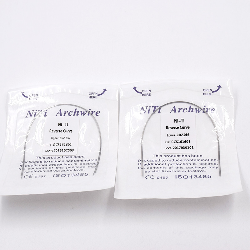 Dental Ortho Super Elastic NITI Arch Wire Reverse Curve Round/Rectangular True