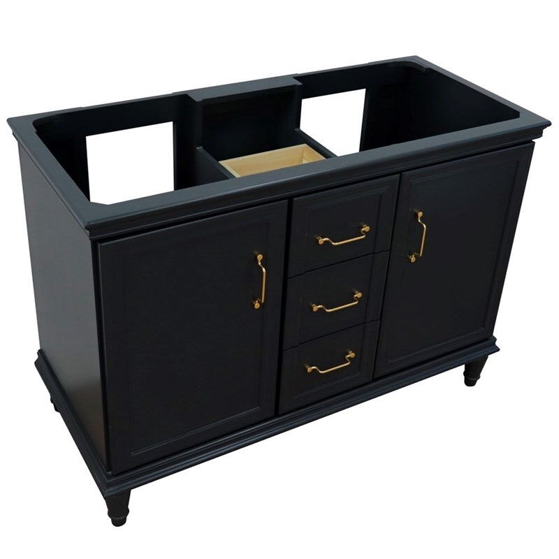 48 in. Double Vanity Dark Gray Cabinet Only