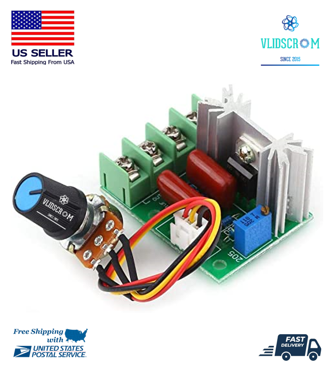 AC 110 220V 2000W High Power SCR Voltage Regulator Dimmer Motor Speed Controller