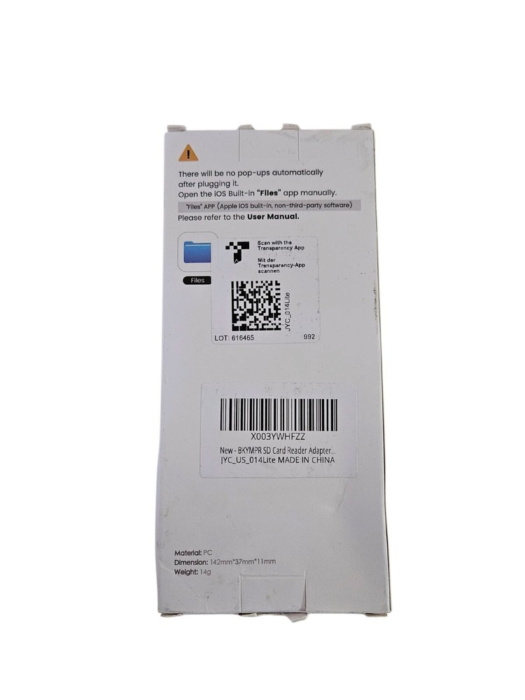 White SD Card Reader USB-C Lightning Adapter for iPhone iPad SD MicroSD Slot