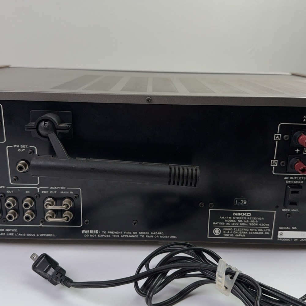 Nikko NR-1019 Vintage Stereo Receiver - AS-IS Read Description