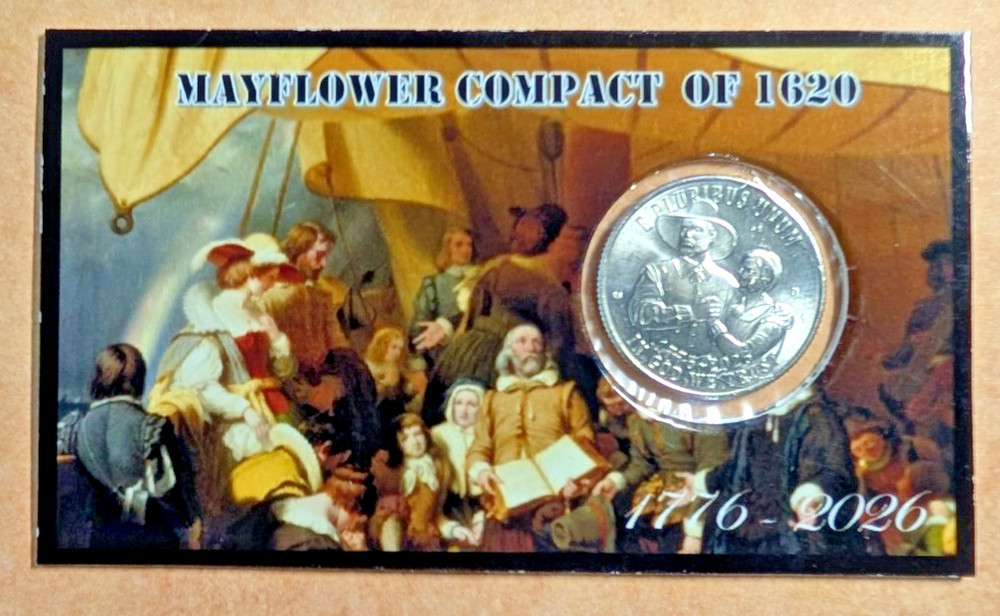 2026  Semiquincentennial Quarters Mayflower Compact -   100x55 mm