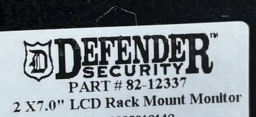 Defender Security 2 x 7" LCD Rack Mount Monitors