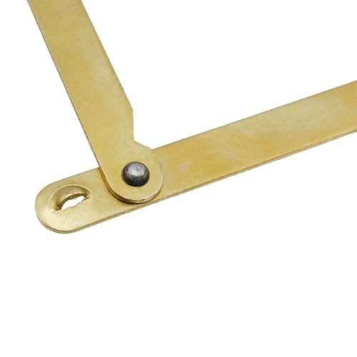 2 Pcs 180 Degree Rotatable Support Hinges 4 Inch Folding Lid Support Gold
