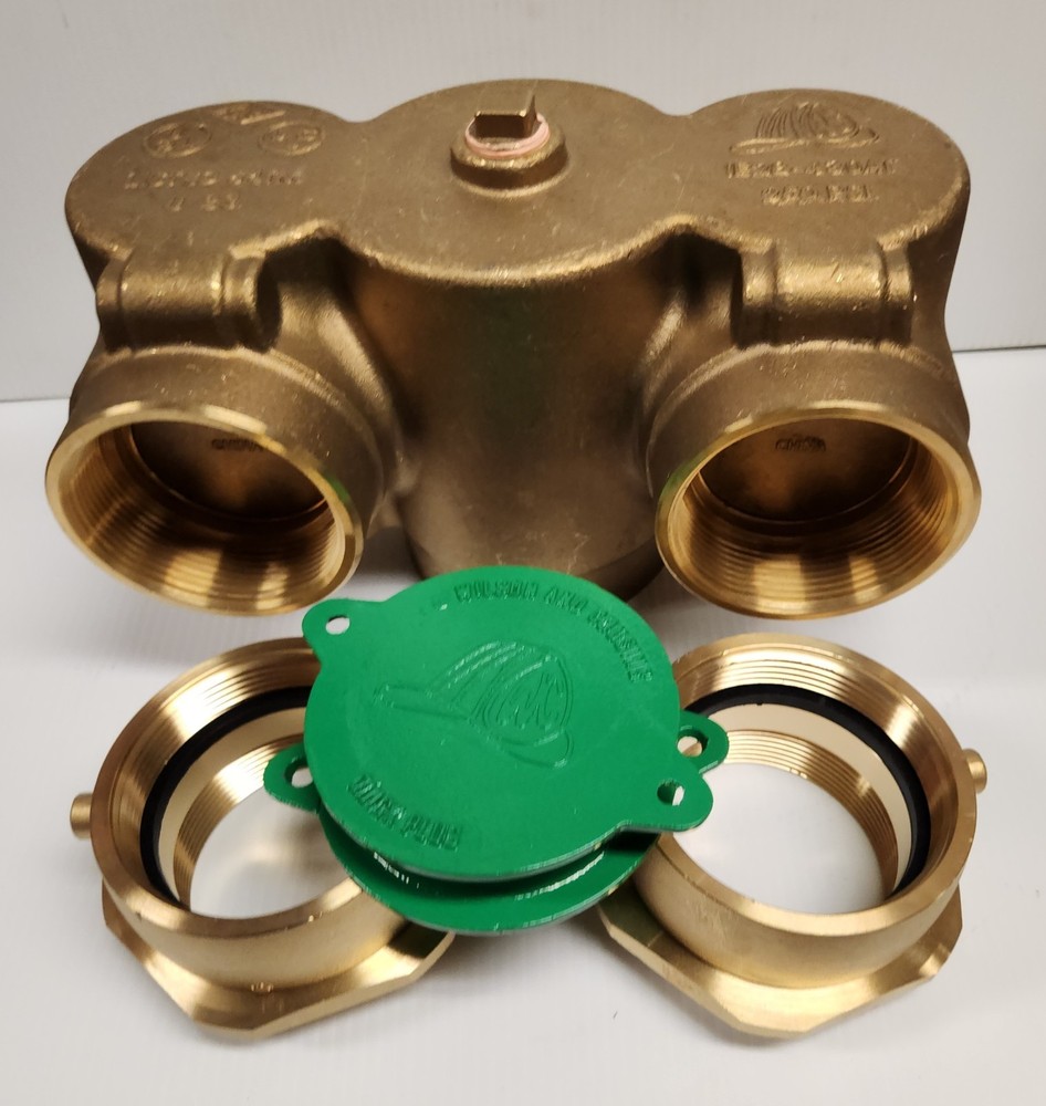 4"X3"X3" BOTTOM OUTLET CONCEALED SIAMESE- INCLUDES RECTANGULAR PLATE-SNOOT-CAPS