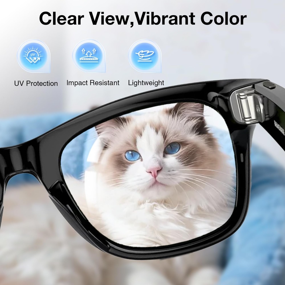 Replacement Lenses for Ray-Ban Meta Smart 50mm, Clear (Blue Light Blocking)