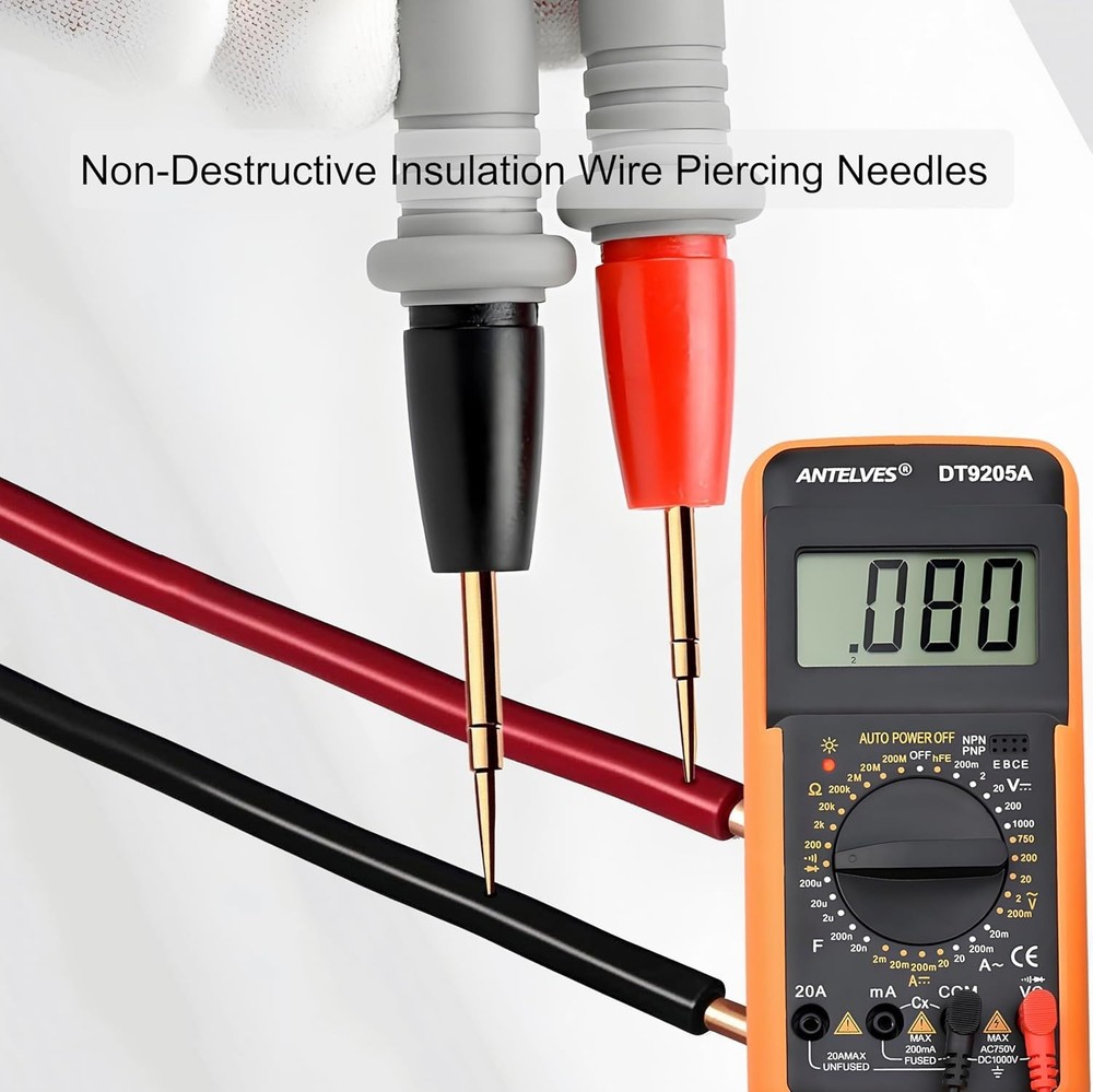 Precision Gold-Plated Leads for Voltage, Current, and Resistance Testing