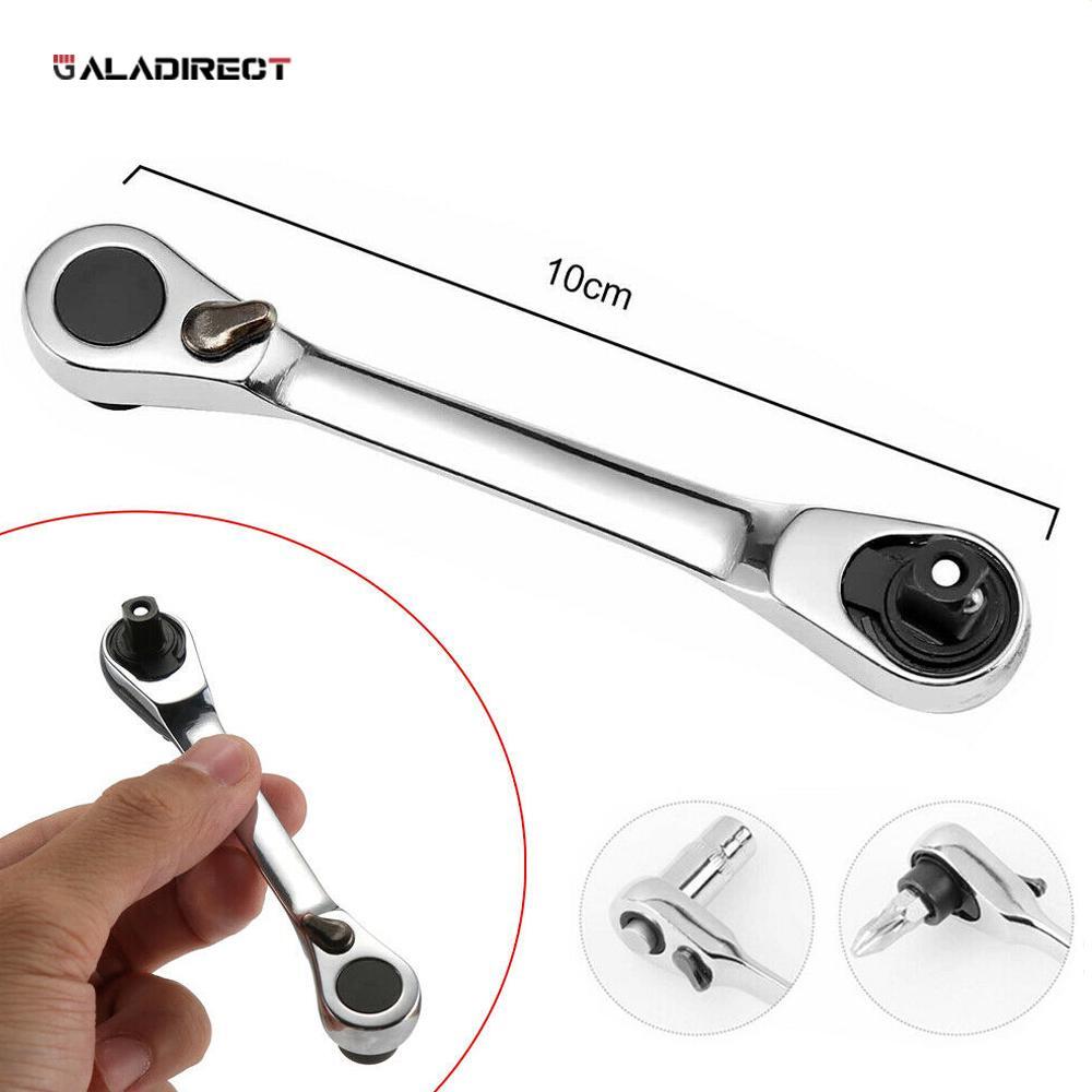 1/4" Mini Double-Ended Quick Socket Ratchet Wrench Rod Screwdriver Bit Tools NEW