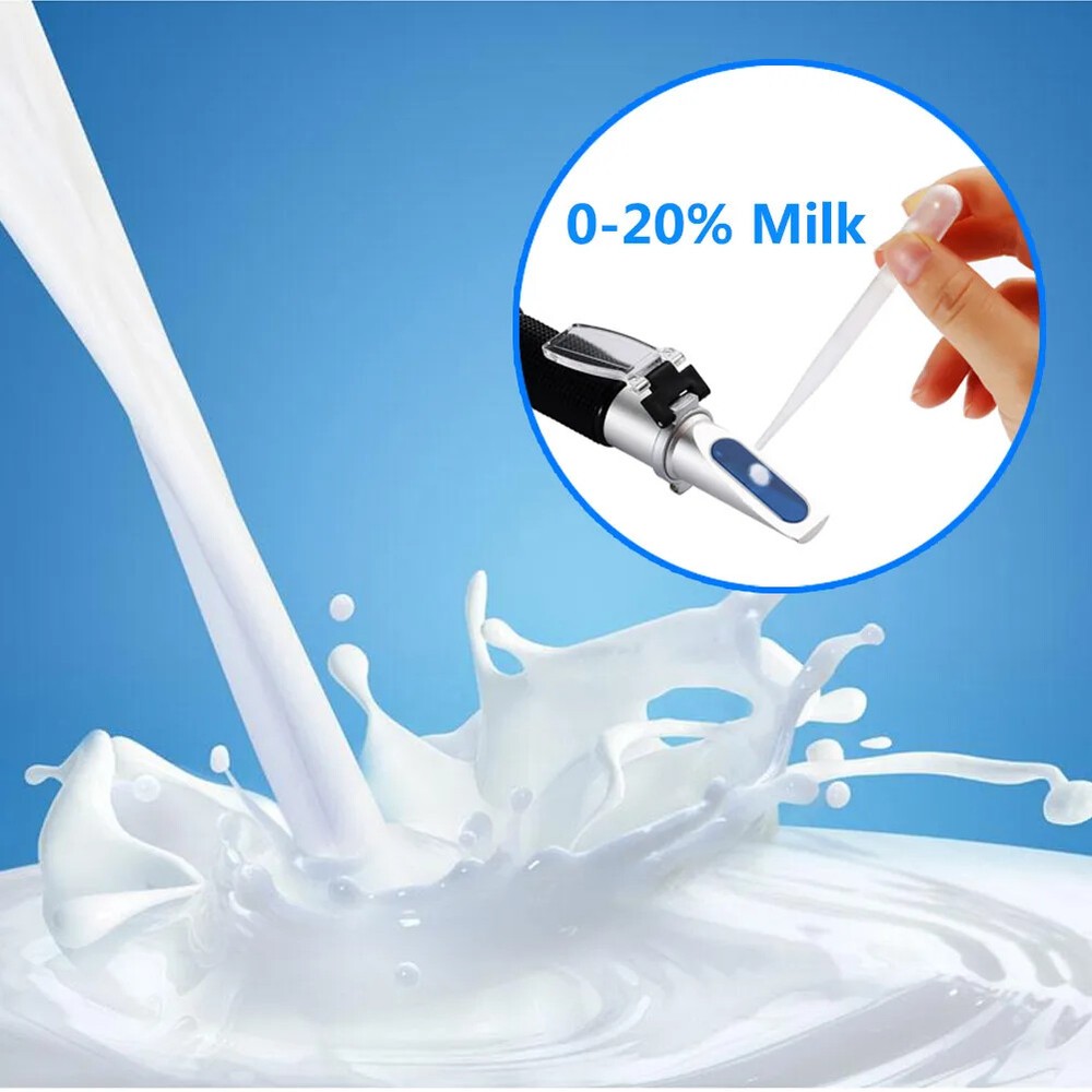 Handheld Milk Refractometer with ATC Milk Testing Equipment Scale Range 0-20%