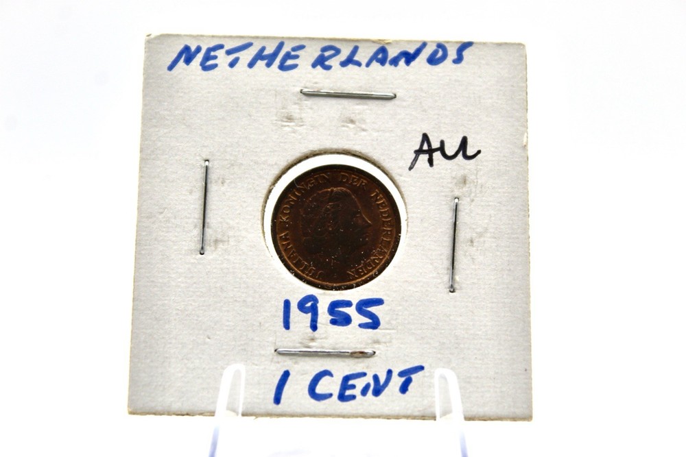 Netherlands Cent 1955 Bronze Coin - XF