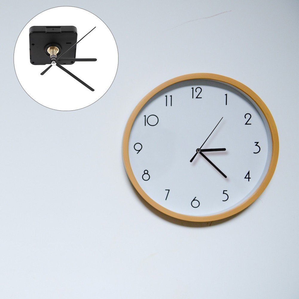 Clock Mechanism Replacement Kit with Mute Movement and Plastic Clock Hands