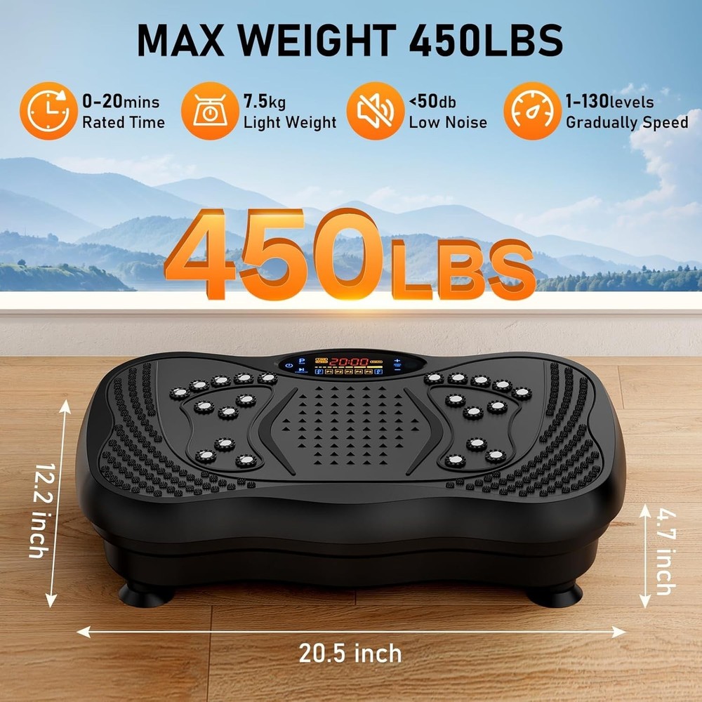 Vibration Plate Exercise Machine Full Body Workout Bluetooth Weight Loss