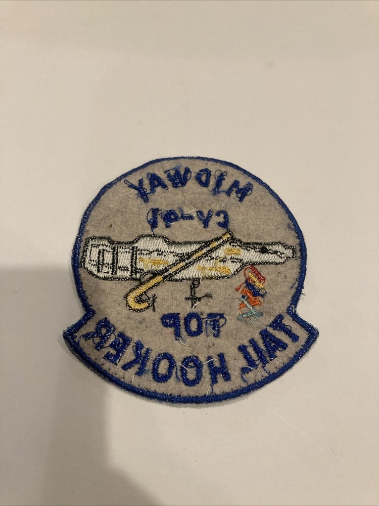 MIDWAY CV-41 TOP TAIL HOOKER ENBROIDERED PATCH