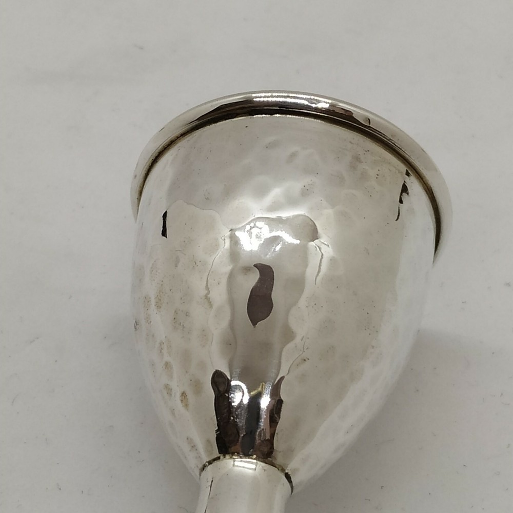 Sterling Silver Small Wine Cup Hammered handmade contemporary design