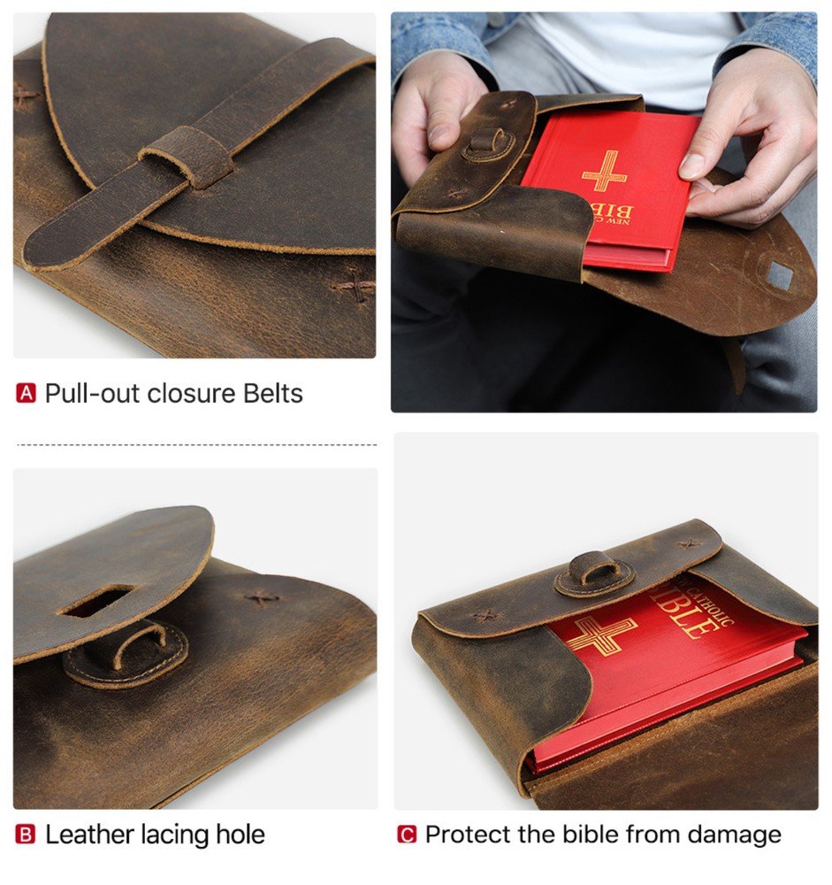 Crazy Horse Leather Envelope Book Cover Handmade Custom Fit