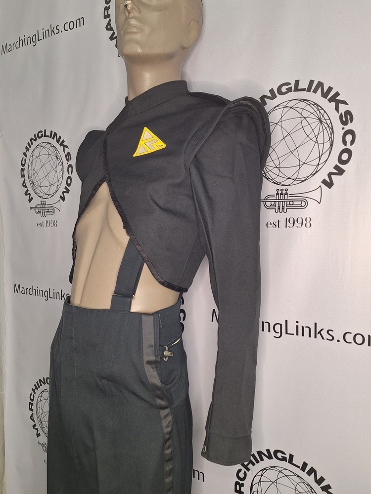 Black Cropped Marching Band Jacket Size 36 Regular - Authentic