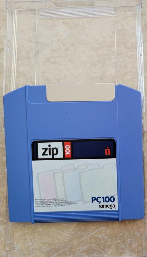 IOMEGA PC100 Zip Disk for Windows and Macintosh, Blue
