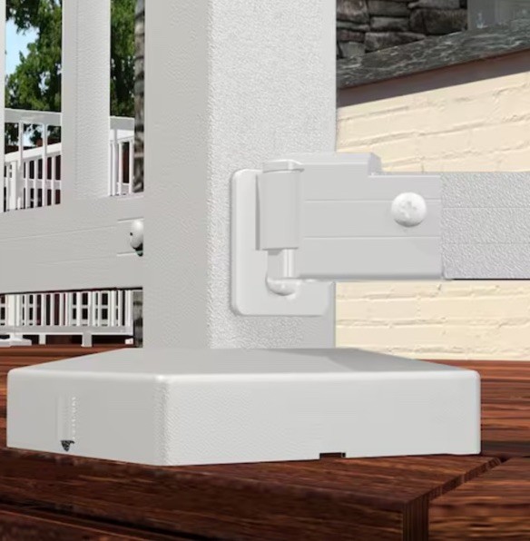 Peak 36950 White Aluminum Deck Railing Horizontal Angle Bracket Kit