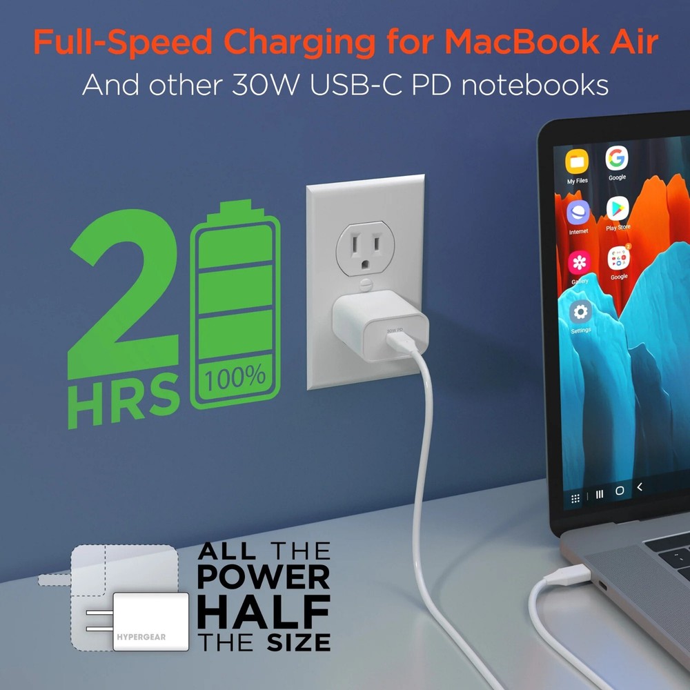 Original 30W USB-C Fast Charger For iPhone For Samsung Type C Universal Cable