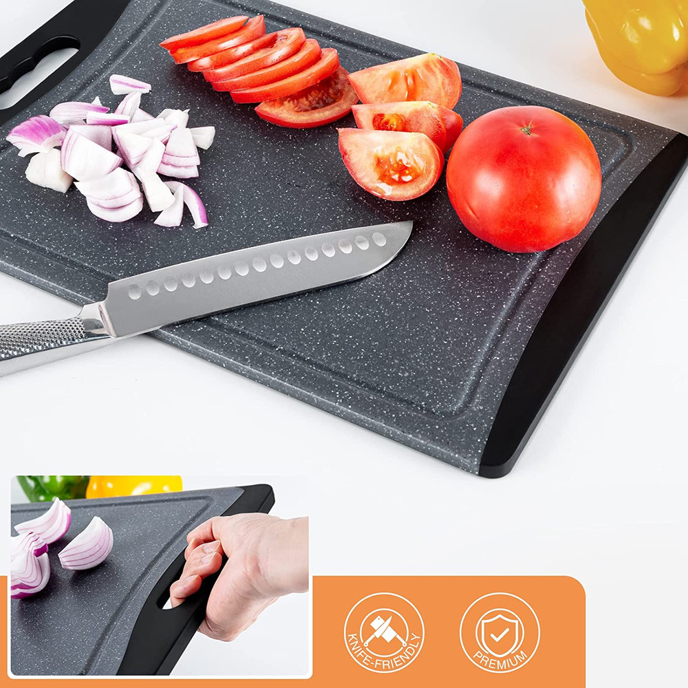 Plastic Cutting Boards for Kitchen (Set of 3)