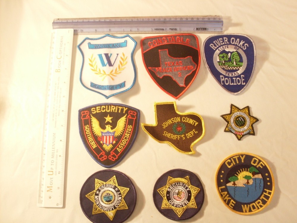 Police Sheriff Security Emblems Patches Embroidered Patch for display only
