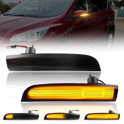 LED Sequential Side Mirror Marker Lights for Fo-rd Escape Ecosport, Focus ST