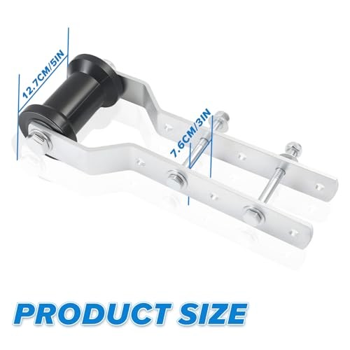 Adjustable Rubber Keel Roller, Tongue Mount with Panel Bracket Assembly, 5"