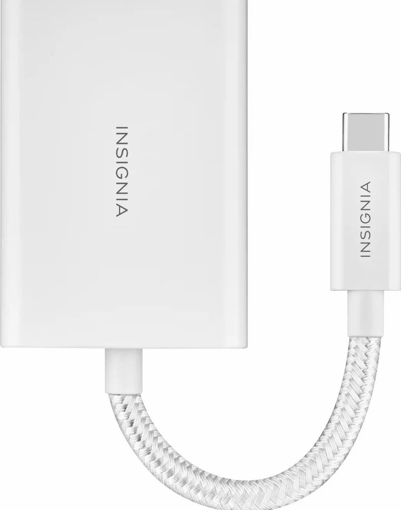 Insignia- USB-C-to-SD/microSD Dual-Slot Card Reader - White