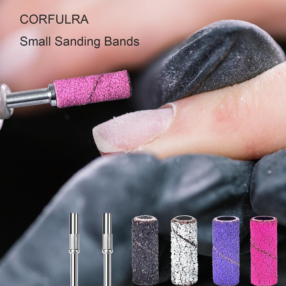 Sanding Bands for Nail Drill Nail Drill Bits Set, Small Sanding Bands with 2