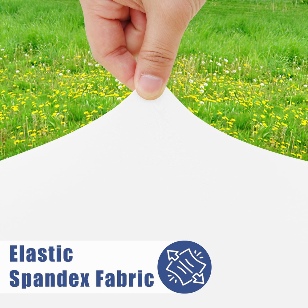 Round Spandex Tablecloth 2 Pack, Elastic Fitted Waterproof Tablecloths for 31...