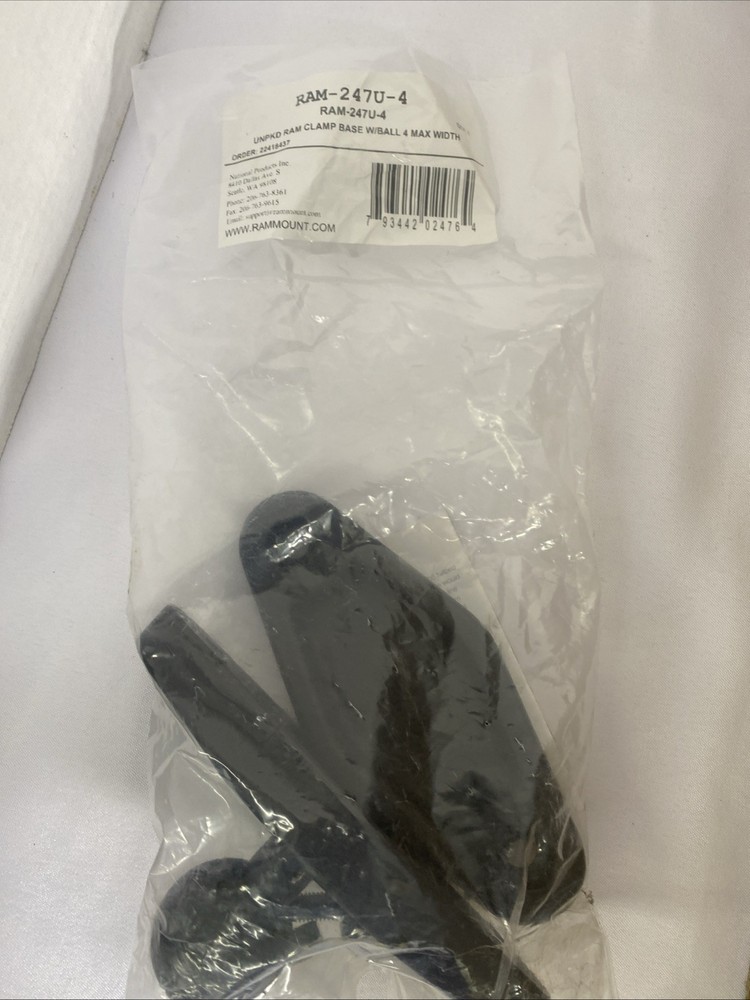 RAM Mount RAM-247U-4 4" Clamp Mount - Black