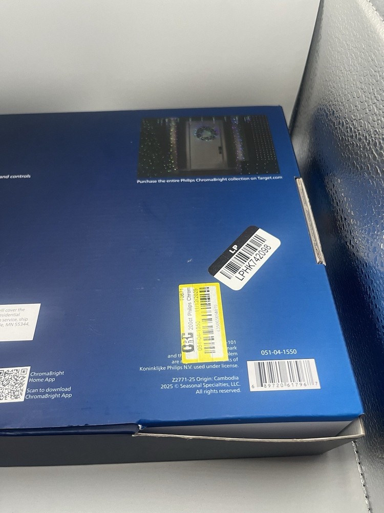 200ct LED Philips ChromaBright App-Controlled Indoor/Outdoor String Lights