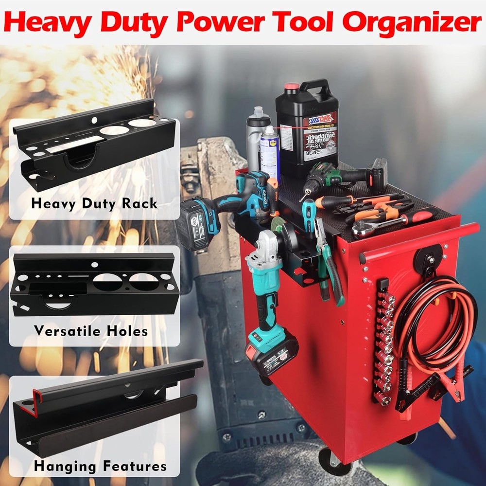 Power Tool Organizer,Heavy Duty Drill Driver Angle Grinder Holder,Quick Acces...
