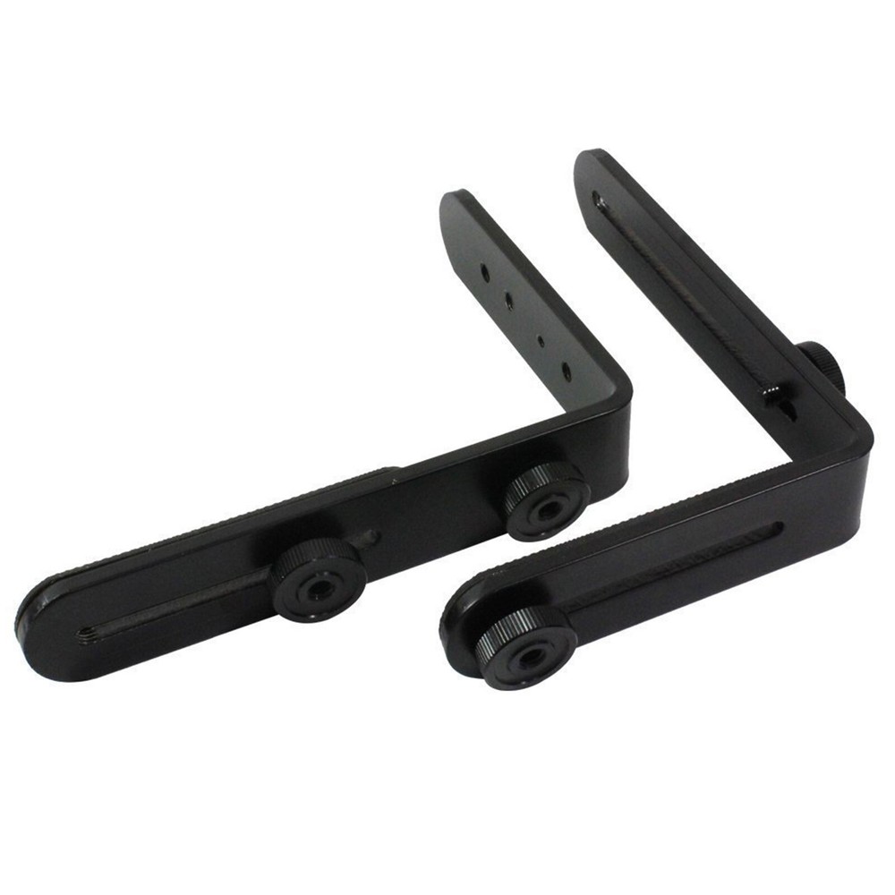 Aluminum Alloy 1/4" Thread Dual L-Shape Camera Flashlight Bracket Mount Holder