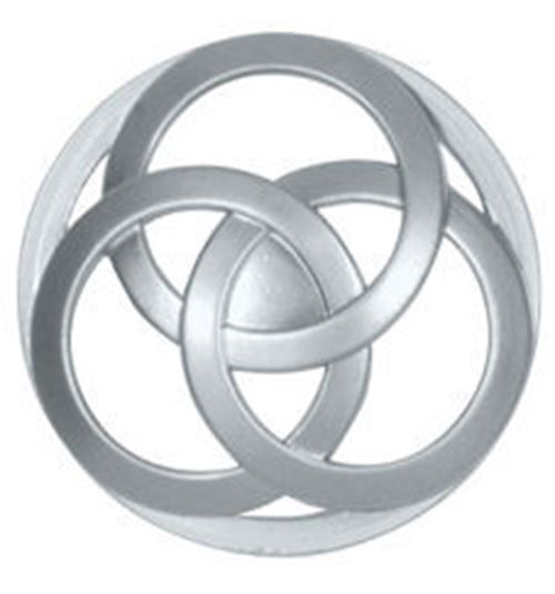 1-1/2" Interlocking Circles Knob Aluminum