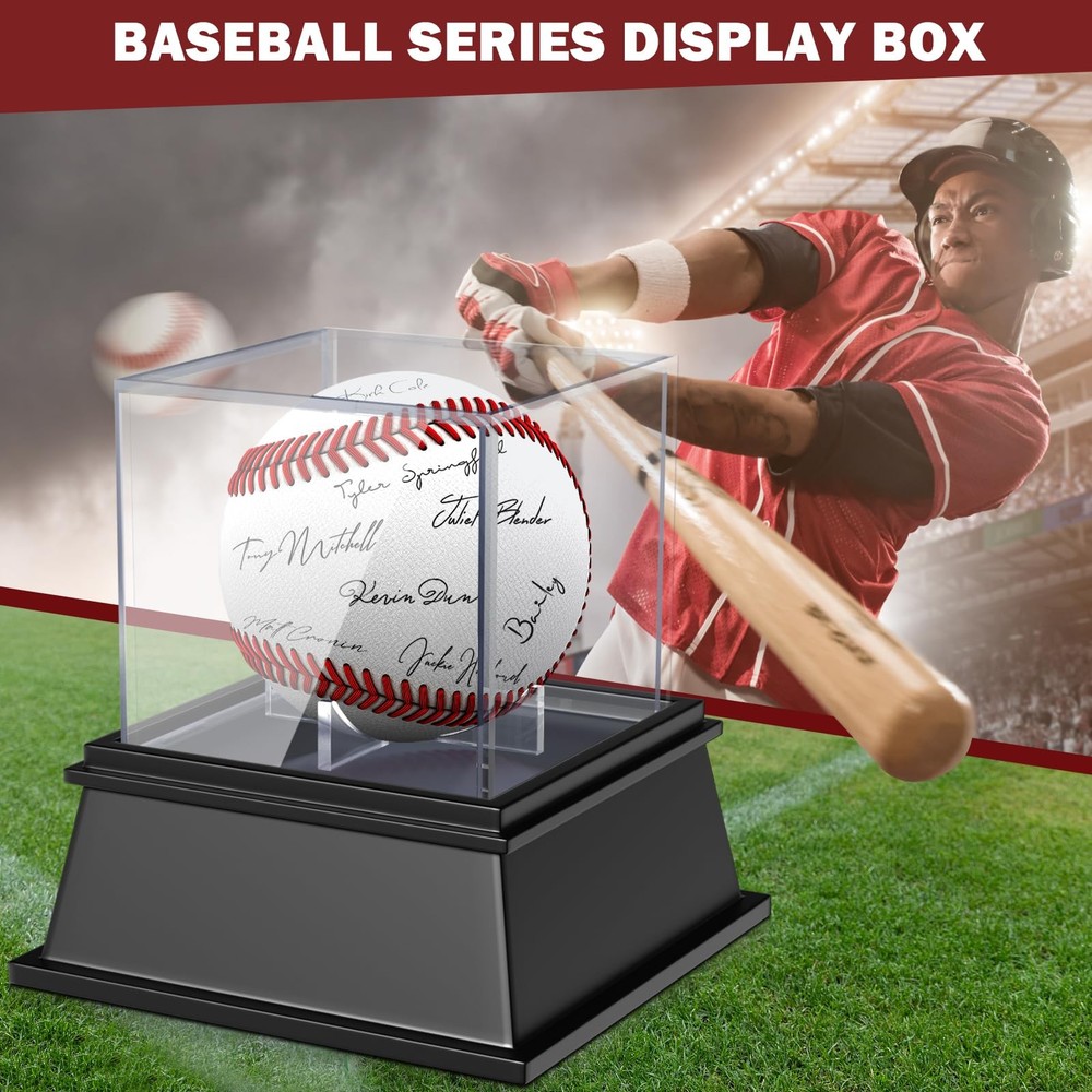 Baseball Display Case, Baseball Holder Display Case, Acrylic UV Protected Bas...