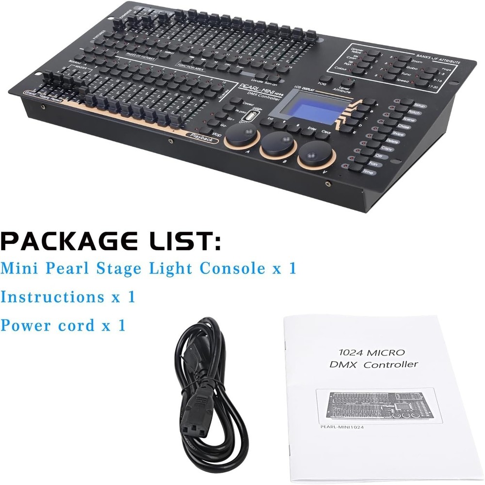 Compact Stage Lighting Controller - 1024 Channels, 60 Scenes & Real-Time Control