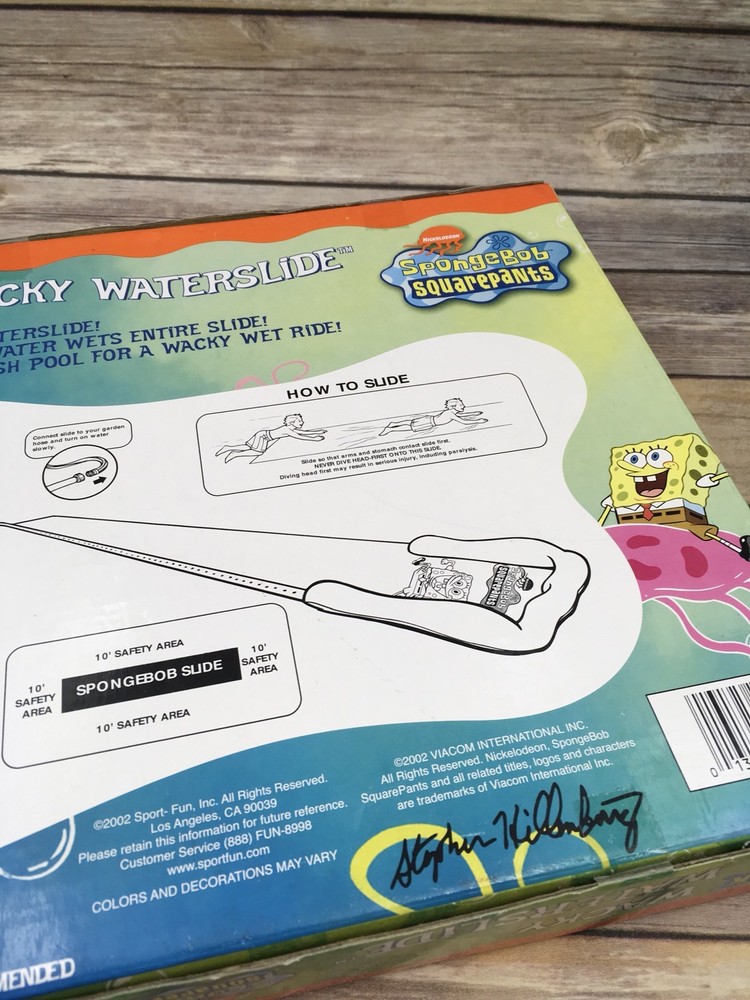 2002 Spongebob Squarepants Wacky Waterslide 16 ft NIck Soak