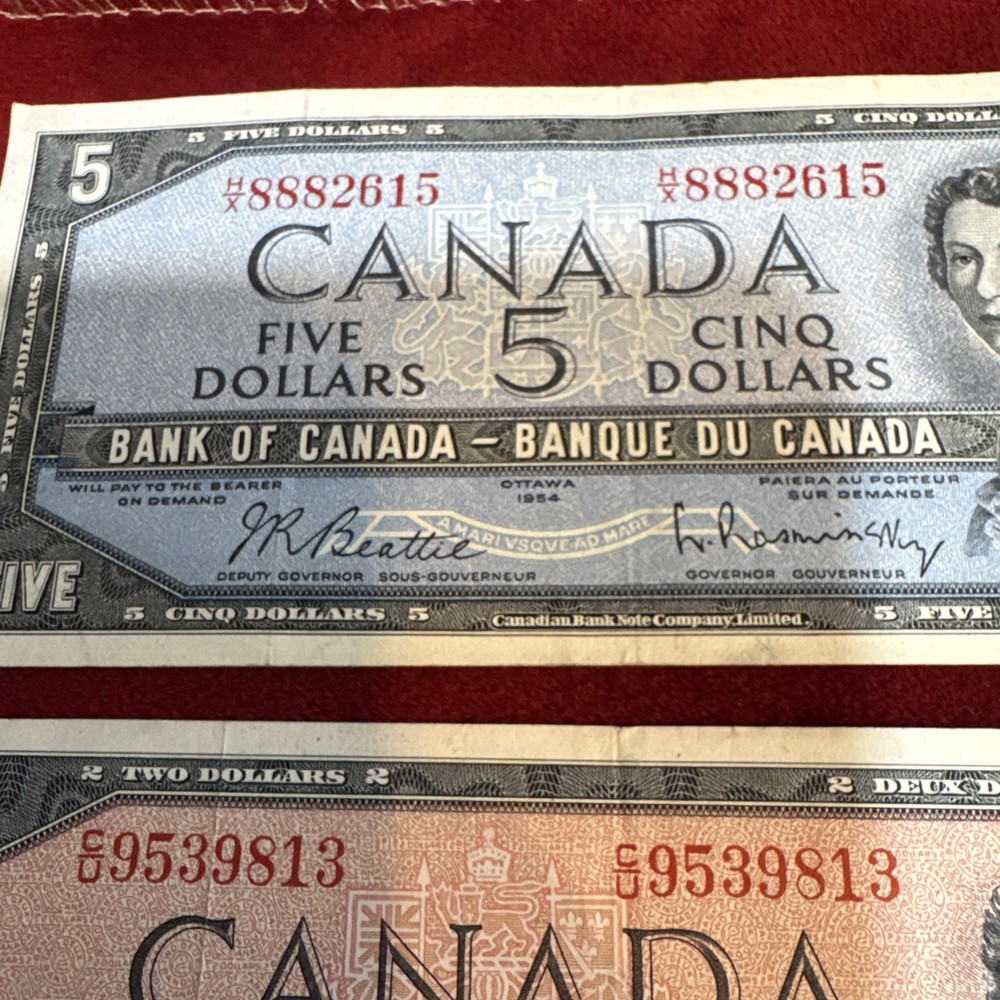 1954 & 1967 Canadian Banknotes