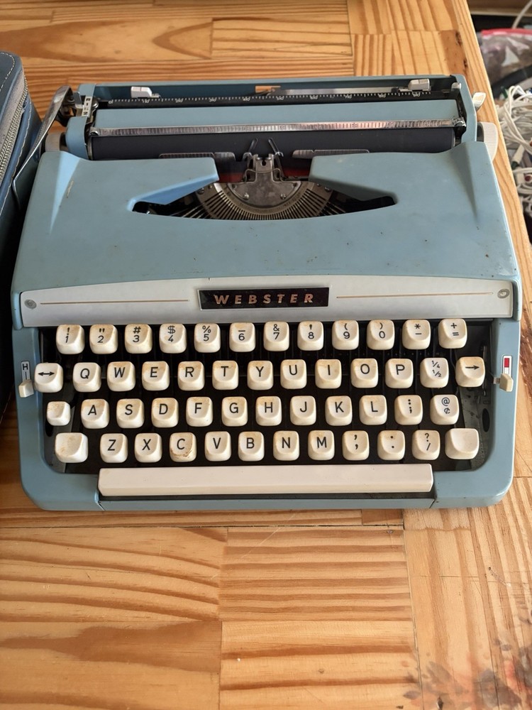 Vtg Webster Typewriter with Case