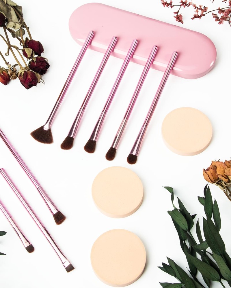 COYKROU 8Pcs Makeup Brushes Set Premium Eyeshadow Brush Professional Angled