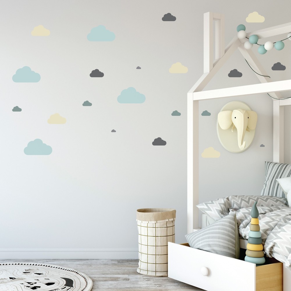 KIDS Reusable Plastic Stencils (5 pcs) // CLOUD