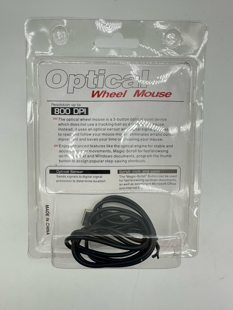 Superior Optical Technology 800 DPI Black Wheel Mouse - Computer Mouse - Deal