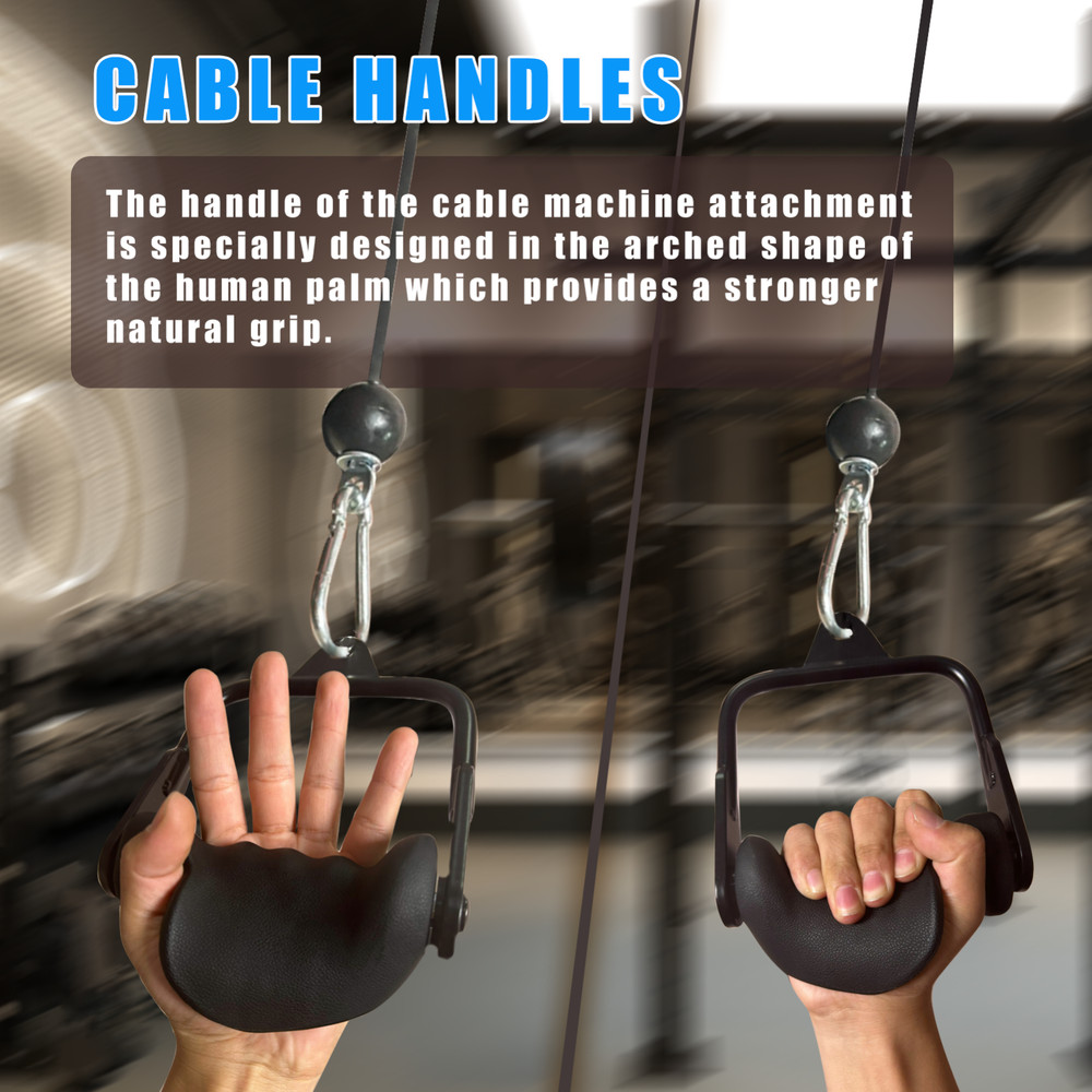 D Style LAT Pull Down Bar for Cable Machine Tricep Workout Cable Attachments